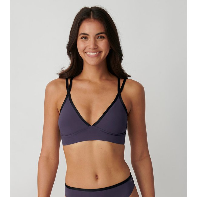 Bikini Oberteil Tropical Gar Bustier Form Blaugrau Sloggi La Redoute