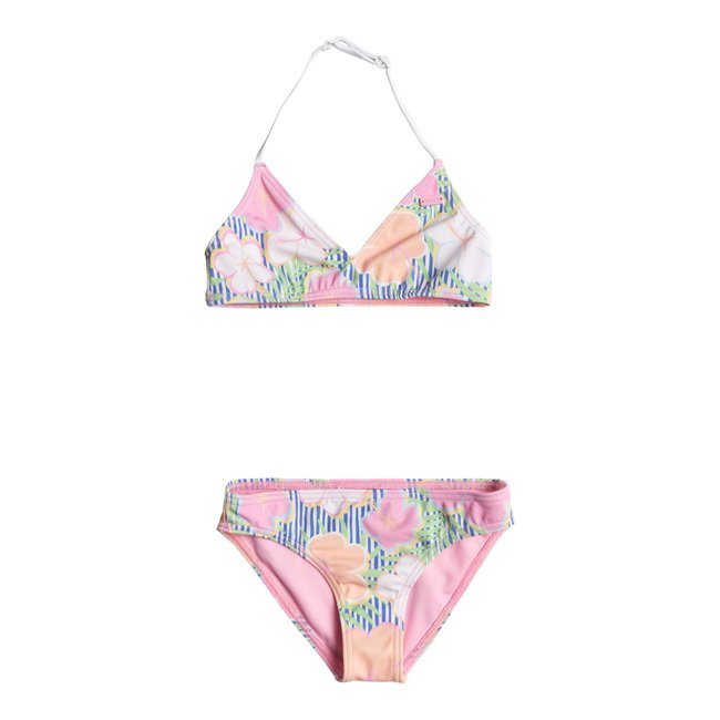 Ensemble De Maillot De Bain Bikini Triangle Tiny Flower Bleu Ultramarine Teenie Flower Roxy