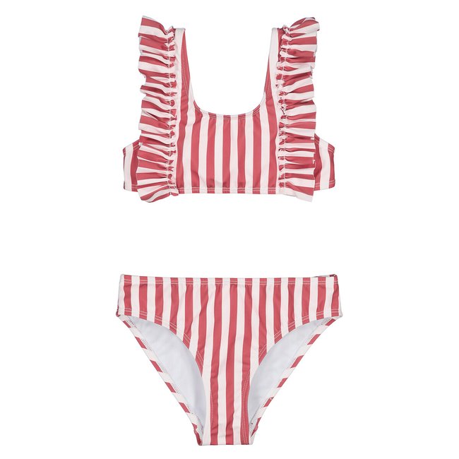 Bikini Mit Streifenmuster Rosa Gestreift Ecru La Redoute Collections