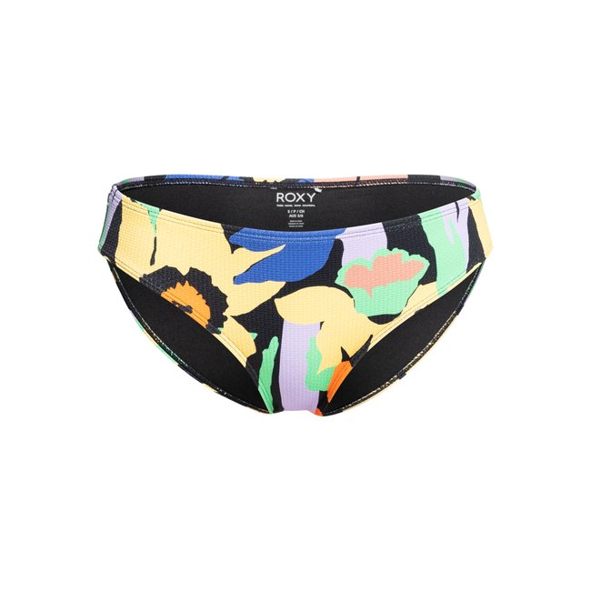 Bas De Maillot De Bain Culotte Bikini Hipster Color Jam Noir Anthracite Flower Jammin Roxy La