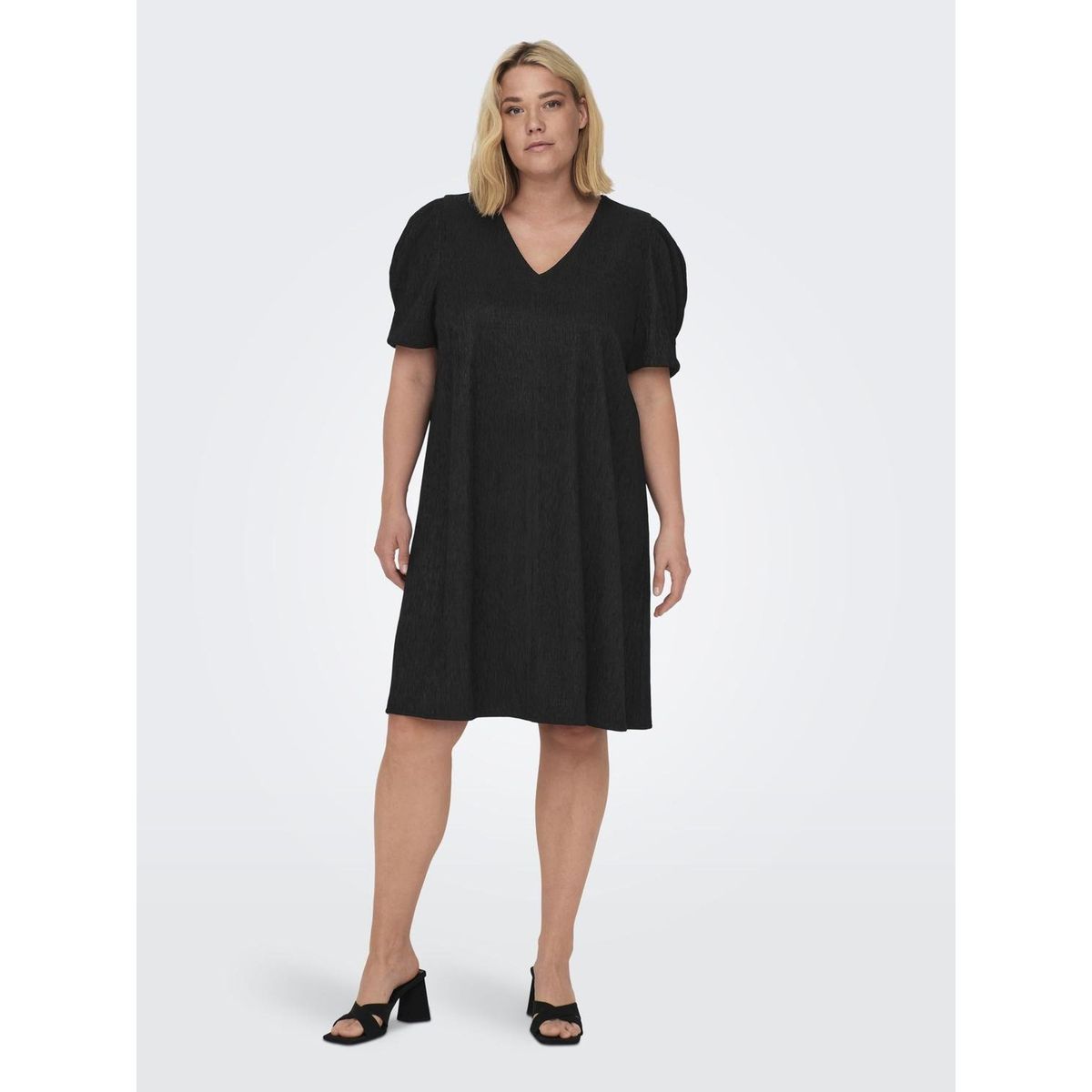 Robe Robe Courte Regular Fit Col En V Noir Black Only La Redoute