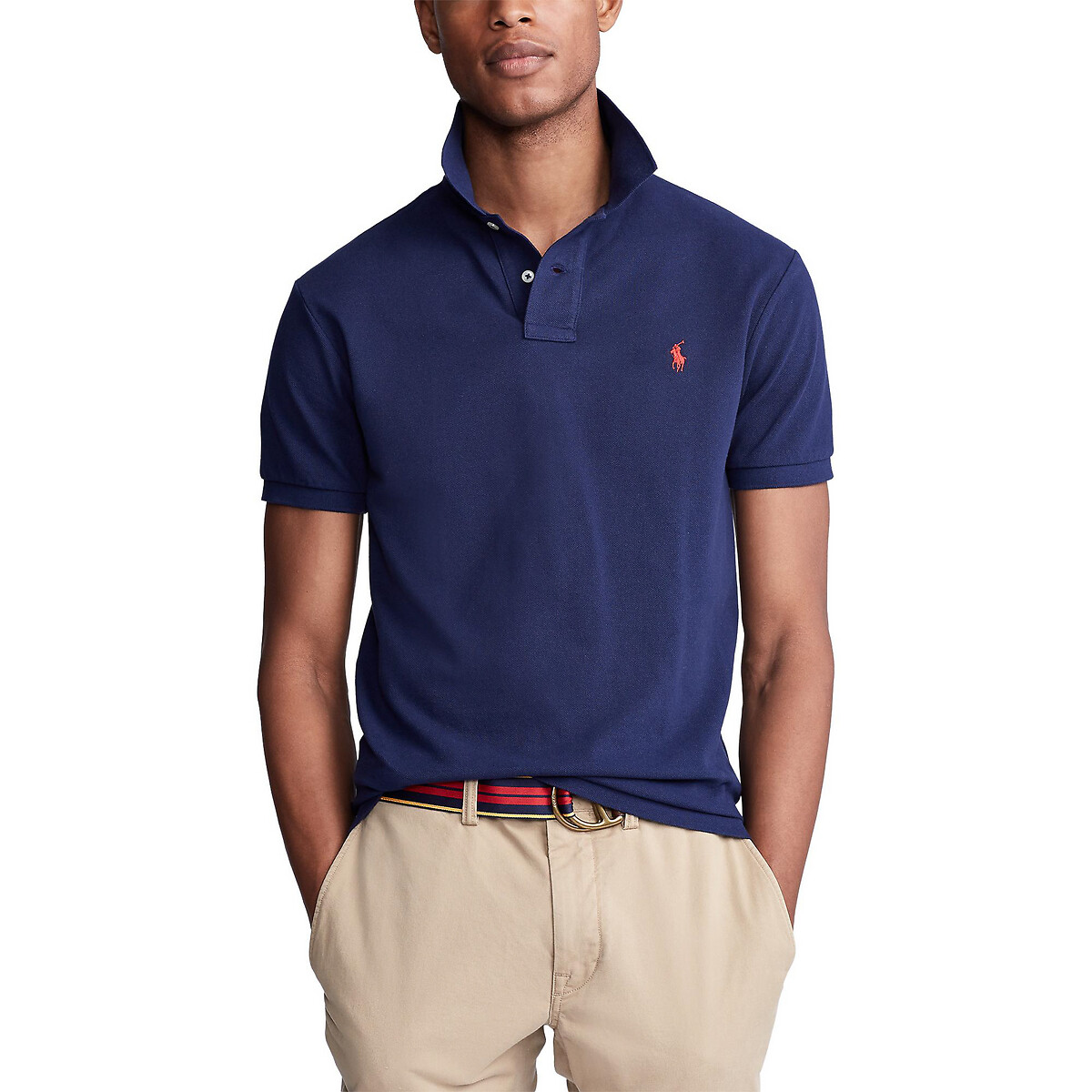 Slim Fit Polo Shirt in Cotton Pique