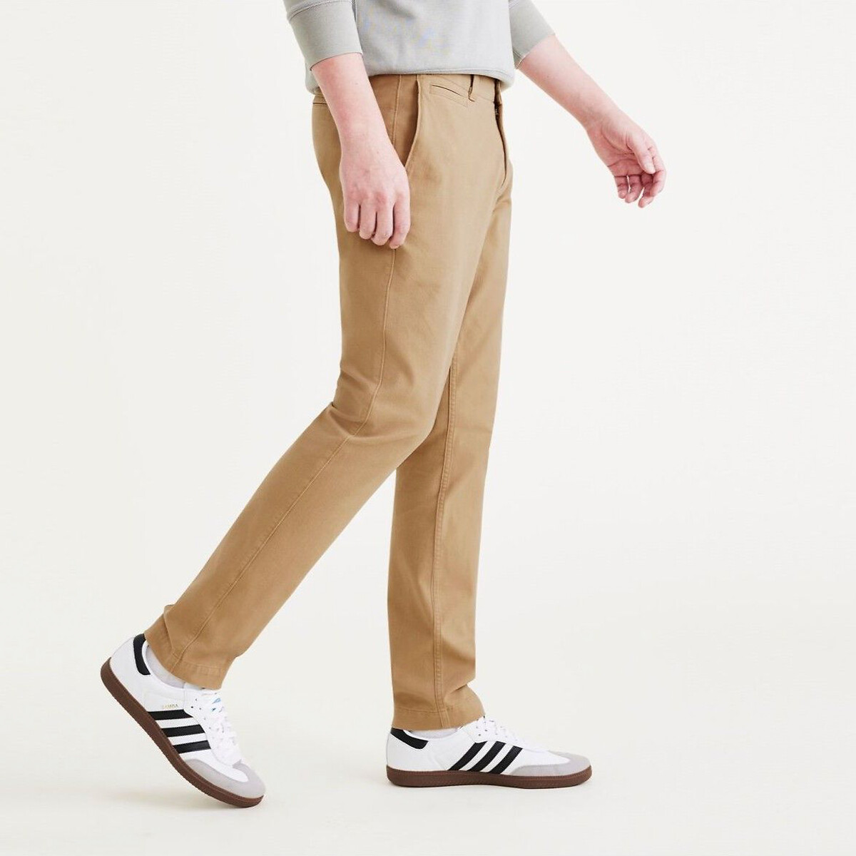 California Khaki Skinny Trousers in Cotton