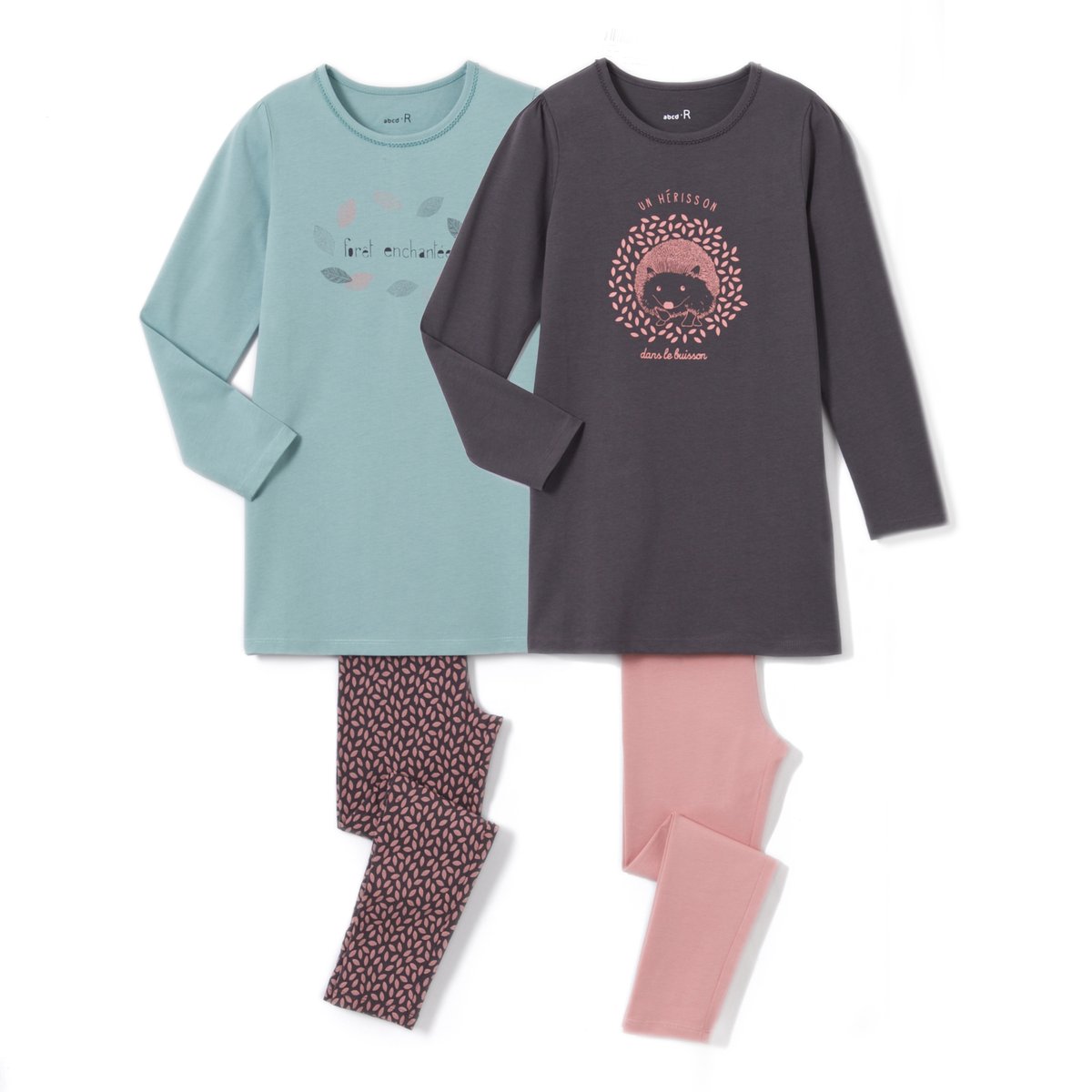 Комплект из 2 пижам, 2 - 12 лет Комплект из 2 пижам, 2 - 12 летОписание:Комплект из 2 пижам, футболка с длинными рукавами и леггинсы . Верх с принтом на груди . Детали • Футболка с круглым вырезом • Длинные рукава • Леггинсы на эластичном поясе : 1 однотонные и 1 с принтом .Состав и уход • Материал : 100% хлопок • Следуйте советам по уходу, указанным на этикетке<br><br>Цвет: серый + зеленый<br>Размер: 12 лет -150 см.10 лет - 138 см.5 лет - 108 см.4 года - 102 см