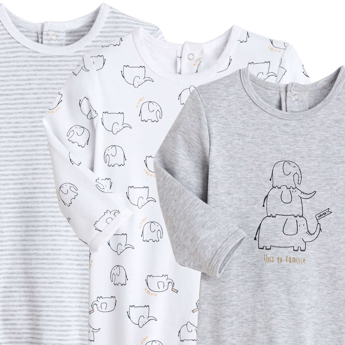 Комплект из 3 цельных пижам LA REDOUTE COLLECTIONS, Серый, Из биохлопка 0 мес - 3 года 3 мес. - 60 см серый
Комплект из 3 цельных пижам LA REDOUTE COLLECTIONS, Серый, Из биохлопка 0 мес - 3 года 3 мес. - 60 см серый