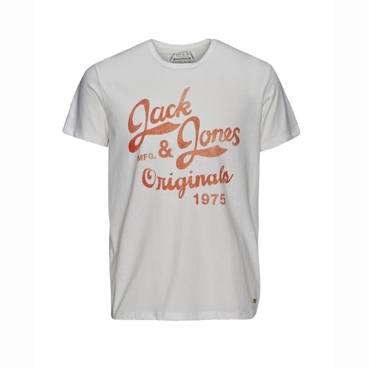 Футболка RAFA Футболка RAFAФутболка с короткими рукавами RAFA - JACK & JONES. Прямой покрой, круглый вырез. Шелкография JACK & JONES original 1975. Состав и описаниеМатериал: 100% хлопок. Марка: JACK & JONES.<br><br>Цвет: белый<br>Размер: M