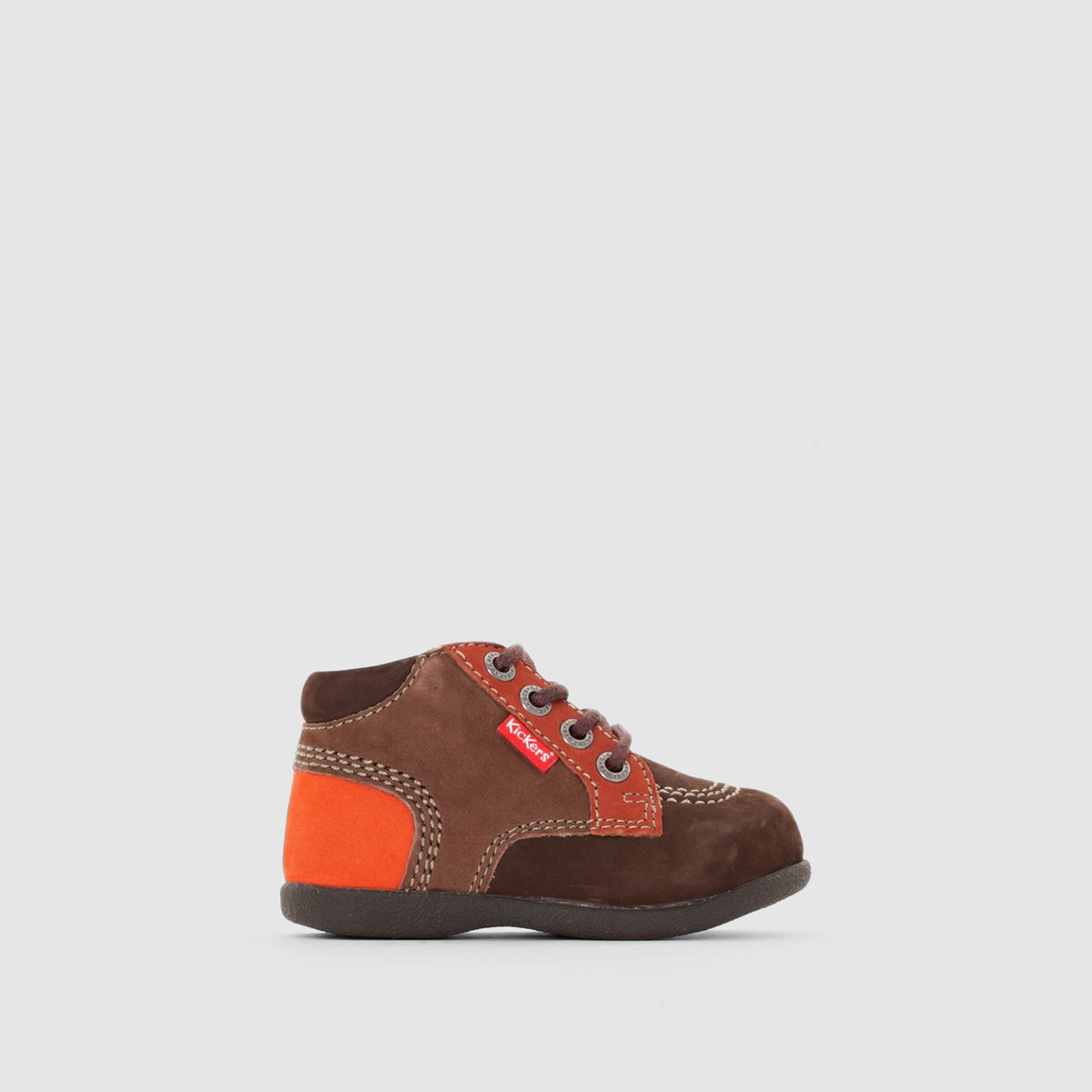Ботинки Nubuck Babystan Ботинки Nubuck BabystanМатериал внешний/внутрений : Нубук Подкладка : Кожа Стелька: Кожа Подошва: КаучукФорма каблука : Плоский каблук Носок : ЗакругленныйЗастежка: Шнуровка<br><br>Цвет: темный каштан/оранжевый