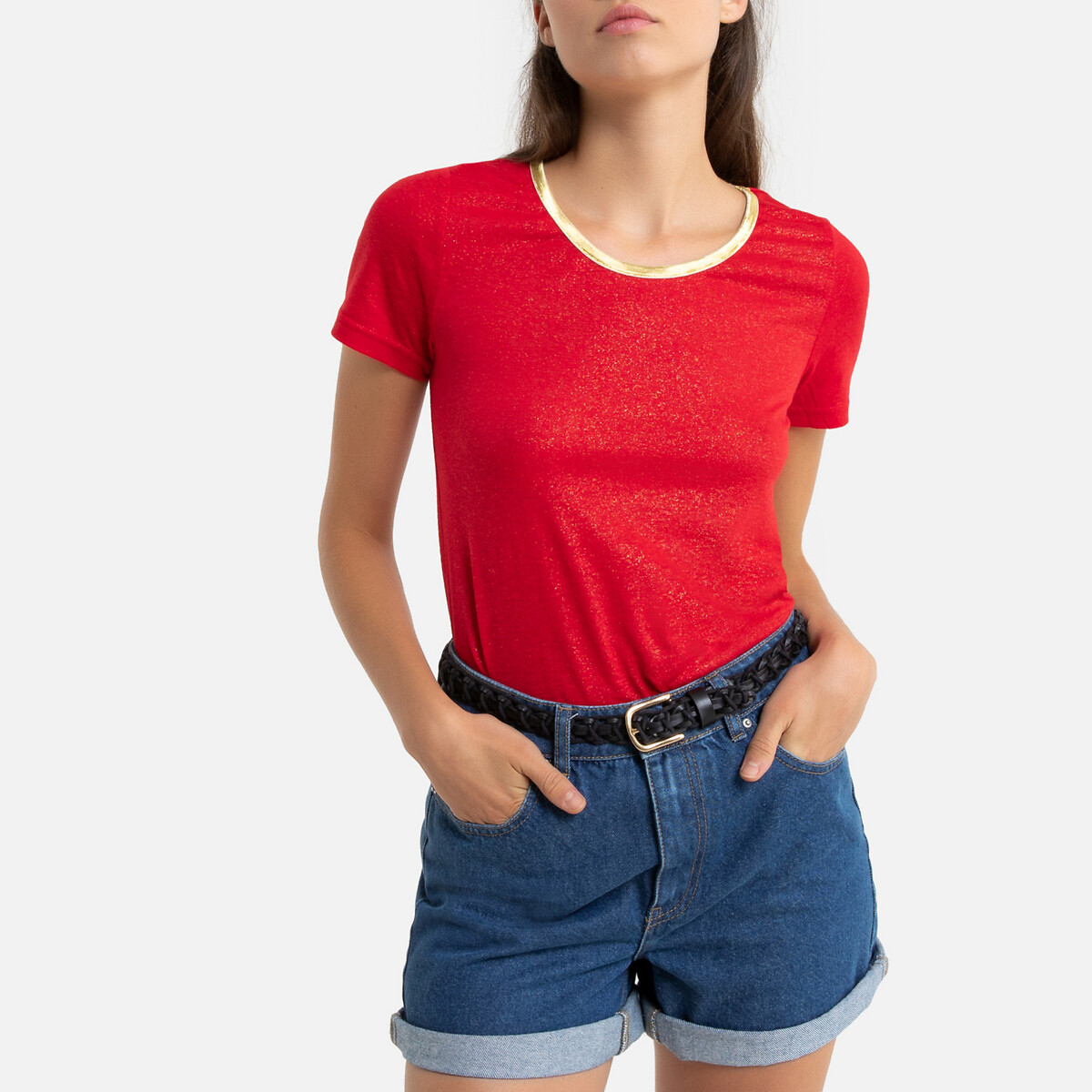Футболка La Redoute, Красный, С короткими рукавами золотистая окантовка на вырезе XS красный
Футболка La Redoute, Красный, С короткими рукавами золотистая окантовка на вырезе XS красный