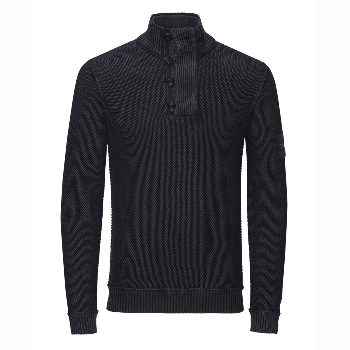 Пуловер Brandon Пуловер BrandonПуловер BRANDON - JACK & JONES VINTAGE.Прямой покрой, высокий воротник на 3 пуговицах. Оригинальный трикотаж. Края воротника, рукавов и низа связаны в рубчик. Состав и описаниеМатериал : 100% хлопкаМарка : JACK & JONES VINTAGE<br><br>Цвет: темно-синий