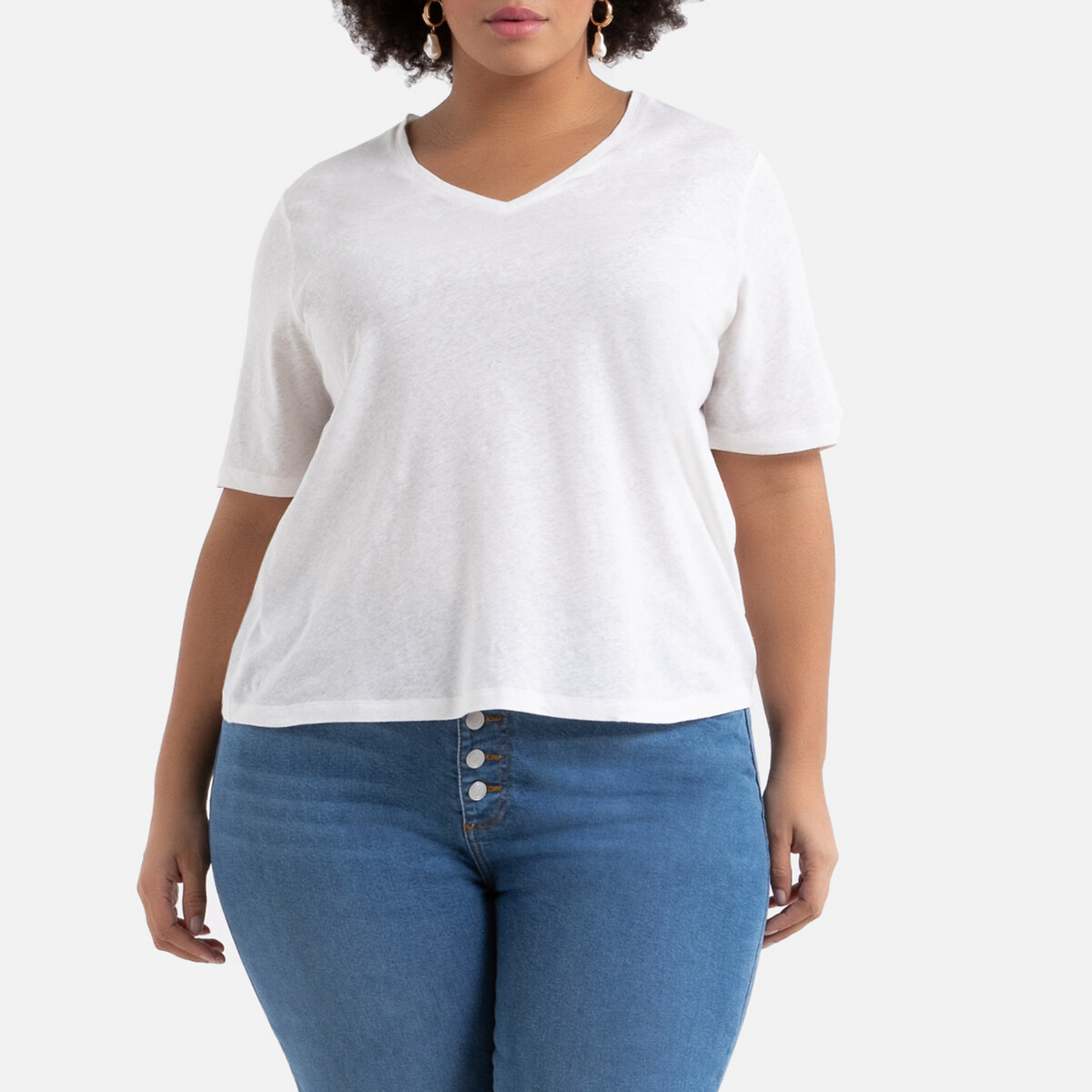 Футболка La Redoute, Белый, С V-образным вырезом и короткими рукавами 54/56 (FR) - 60/62 (RUS) белый
Футболка La Redoute, Белый, С V-образным вырезом и короткими рукавами 54/56 (FR) - 60/62 (RUS) белый