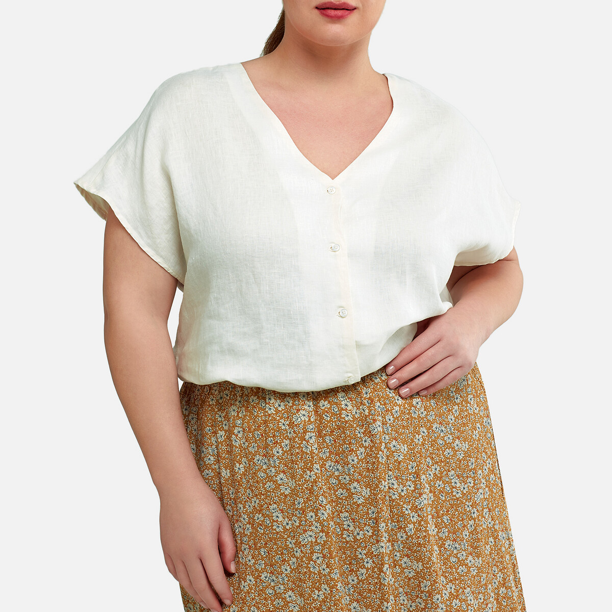 Блузка LaRedoute, Белый, Из льна с V-образным вырезом и короткими рукавами 54 (FR) - 60 (RUS) белый
Блузка LaRedoute, Белый, Из льна с V-образным вырезом и короткими рукавами 54 (FR) - 60 (RUS) белый