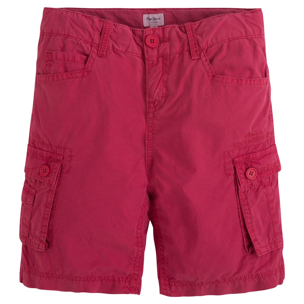Шорты PEPE JEANS GARON, 8-16 лет Шорты PEPE JEANS GARON, 8-16 летШорты PEPE JEANS GARON. Покрой бермуды . 2 кармана + 1 часовой карман. 2 кармана по бокам. Застежка на молнию и пуговицу. Пояс со шлевками. Состав и описание : Материал 100% хлопокМарка PEPE JEANSУход :Машинная стирка при 30 °C с вещами схожих цветовСтирать, предварительно вывернув наизнанкуМашинная сушка запрещенаГладить при умеренной температуре<br><br>Цвет: красный