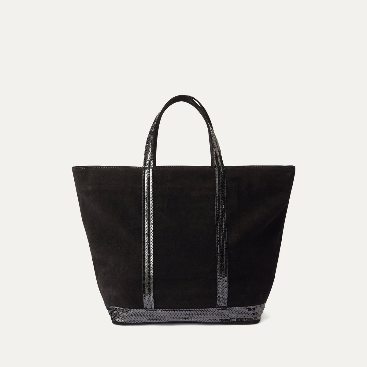Сумка CABAS MEDIUM из велюровой кожи с блестками Сумка CABAS MEDIUM из велюровой кожи с блесткамиСостав и описание Материал : Яловичная кожа 100% Подкладка из поплина 100% хлопок Размеры : 48 x 16,5 x 32,5 см . Марка : ATHE VANESSA BRUNO<br><br>Цвет: черный