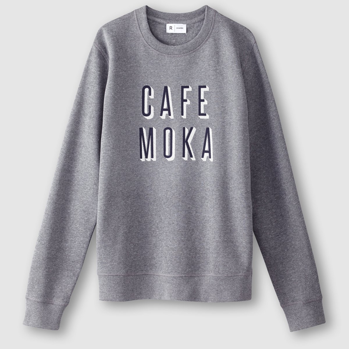 Свитшот с рисунком Caf? Moka Свитшот с рисунком Caf? MokaСвитшот с рисунком. Длинные рукава. Круглый вырез. Рисунок Caf? Moka на груди. Вырез, манжеты и низ связаны в рубчик. Знак Oeko-Tex*. Состав и описаниеМарка : R ESSENTIEL.Материал : 80% хлопка, 20% полиэстера.Длина : 67 см.УходМашинная стирка при 30 °C с вещами схожих цветов. *Международный знак Oeko-Tex гарантирует отсутствие вредных или раздражающих кожу веществ<br><br>Цвет: серый меланж<br>Размер: XXL