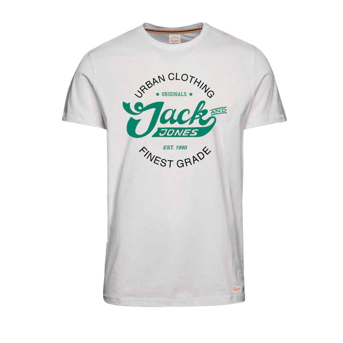 футболка JORREAL футболка JORREALФутболка модель JORREAL от марки JACK & JONES® с принтом спереди . - Короткие рукава- Прямой покрой- Круглый вырез- Рисунок спередиСостав и описание :Основной материал : 100% хлопокМарка : JACK & JONES®Уход :Следуйте рекомендациям, указанным на этикетке изделия.<br><br>Цвет: белый<br>Размер: S.L.M