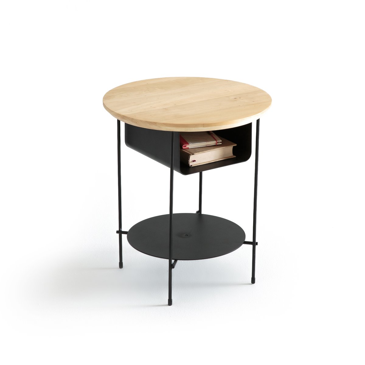 

Прикроватный столик из металла и дерева, BANGOR, Черный/ дерево;черный/ наб. рисунок
