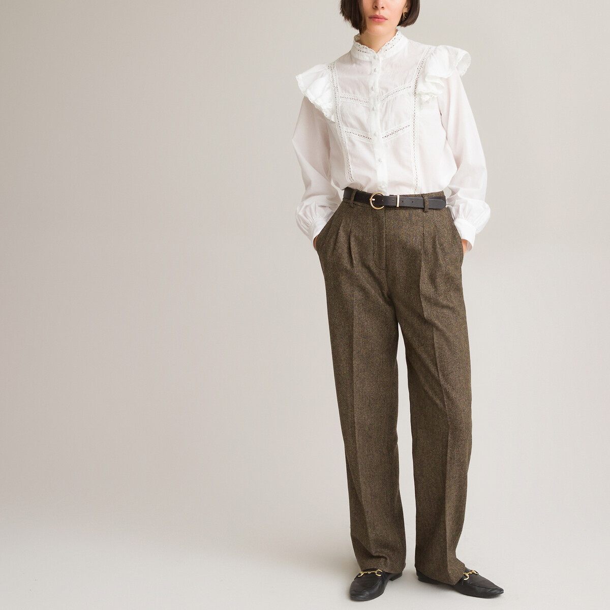 Прямые LA REDOUTE COLLECTIONS, Каштановый, Прямые Брюки с защипами шерсть с узором в елочку 38 (FR) - 44 (RUS) каштановый
Прямые LA REDOUTE COLLECTIONS, Каштановый, Прямые Брюки с защипами шерсть с узором в елочку 38 (FR) - 44 (RUS) каштановый