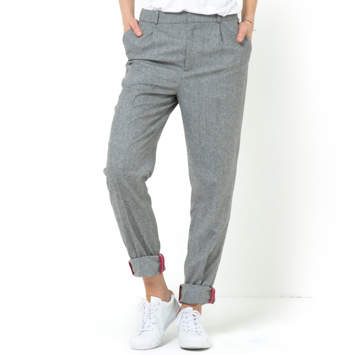 Брюки из твида, 25% шерсти от La Redoute Брюки из твида, 25% шерсти от La Redoute