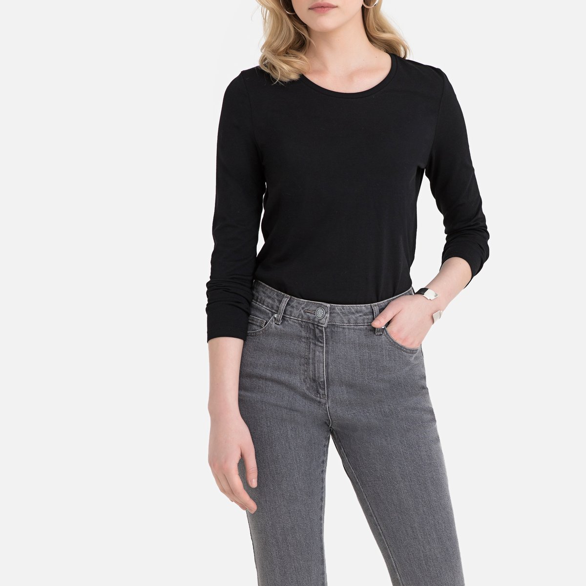 Футболка La Redoute, Черный, Однотонная с круглым вырезом и длинными рукавами 38/40 (FR) - 44/46 (RUS) черный
Футболка La Redoute, Черный, Однотонная с круглым вырезом и длинными рукавами 38/40 (FR) - 44/46 (RUS) черный