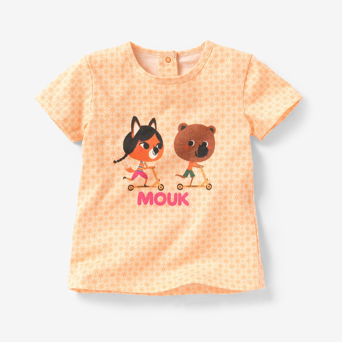 Футболка MOUK с короткими рукавами, 1 мес.-3 лет Футболка MOUK с короткими рукавами, 1 мес.-3 летФутболка MOUK из джерси с рисунком, 100% хлопка. Короткие рукава. Круглый вырез, принт спереди.<br><br>Цвет: набивной рисунок<br>Размер: 1 мес. - 54 см