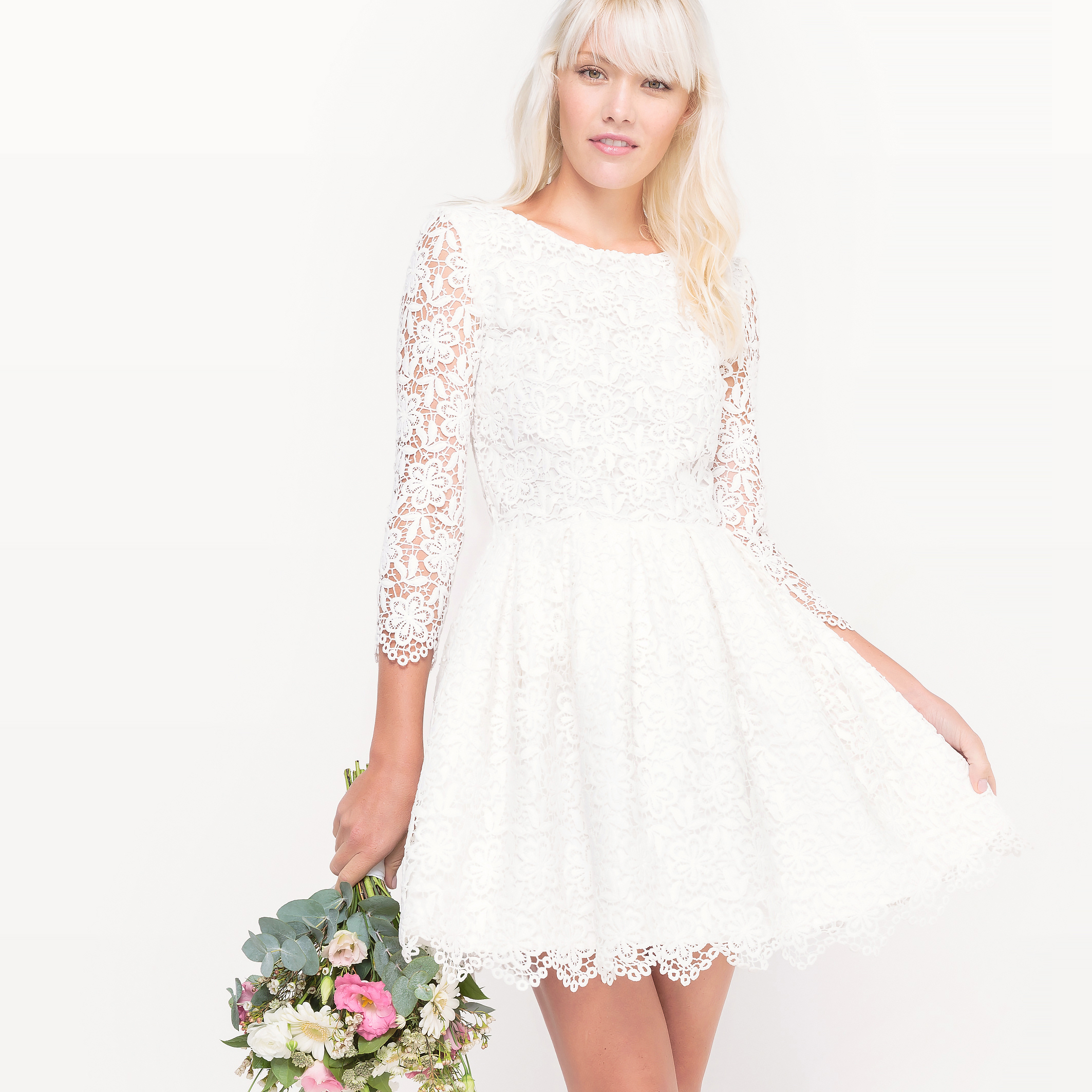 Белое Платье Короткое На Свадьбу Купить
