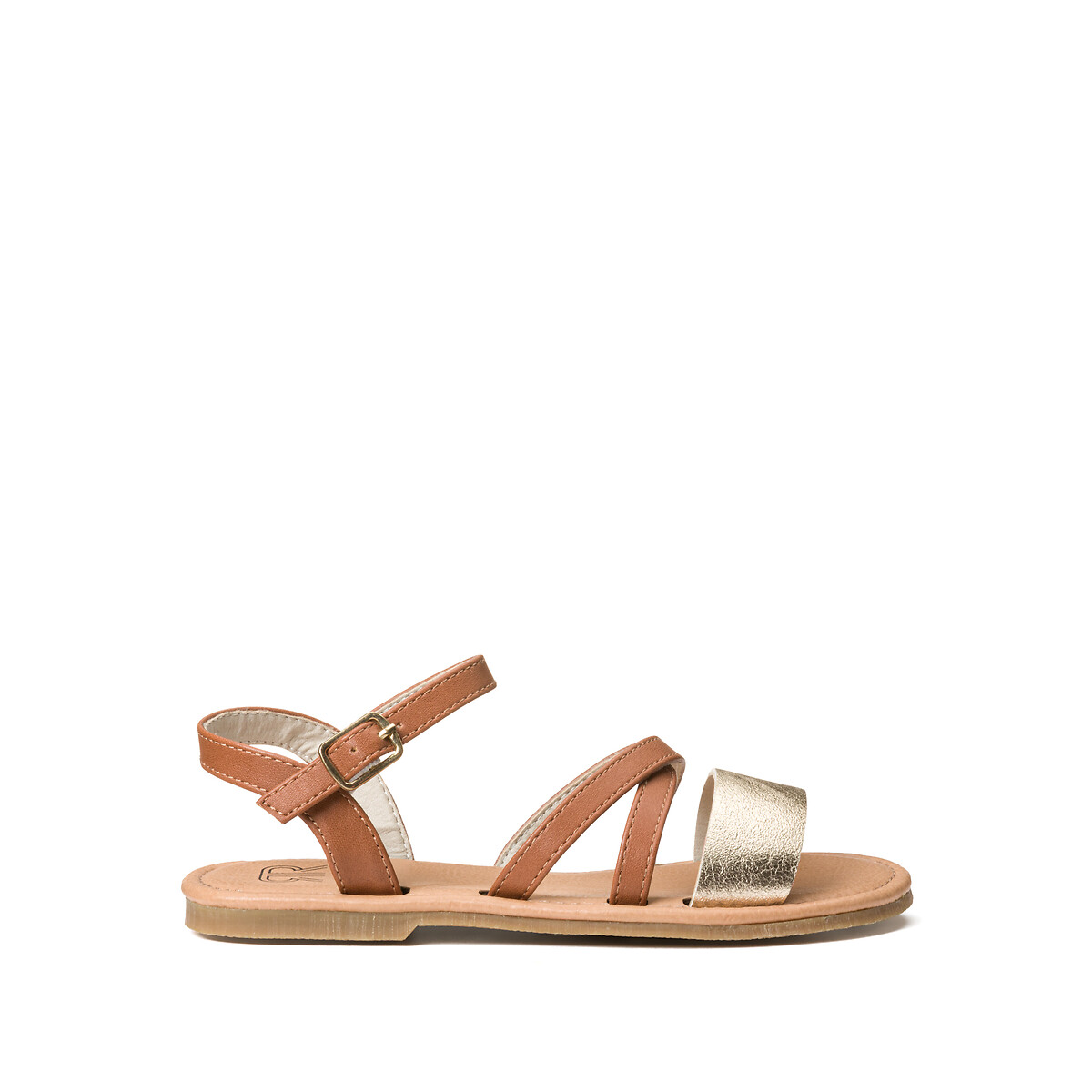 Kids Two-Tone Strappy Sandals