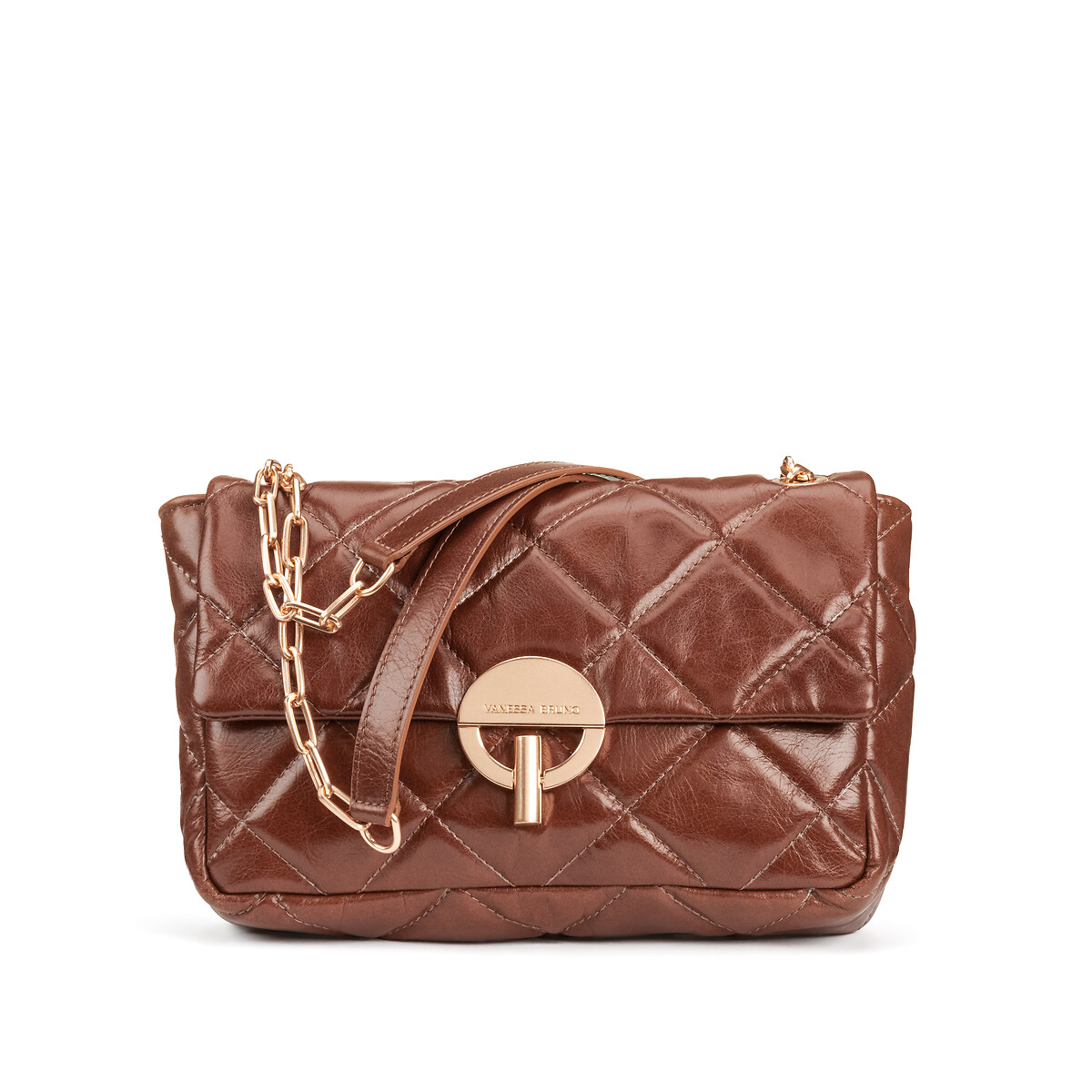Moon Crossbody Bag in Quilted Leather