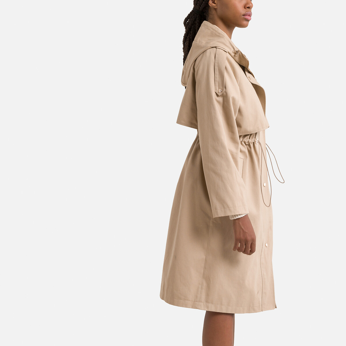 Ted Cotton Trench Coat with Hood