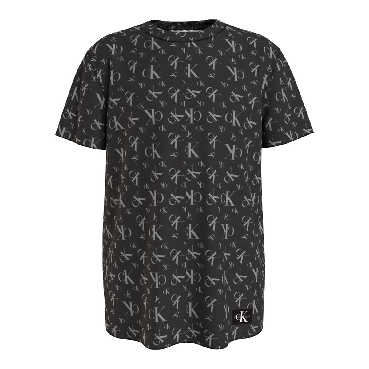 Monogram Logo Print T-Shirt in Cotton with Short Sleeves