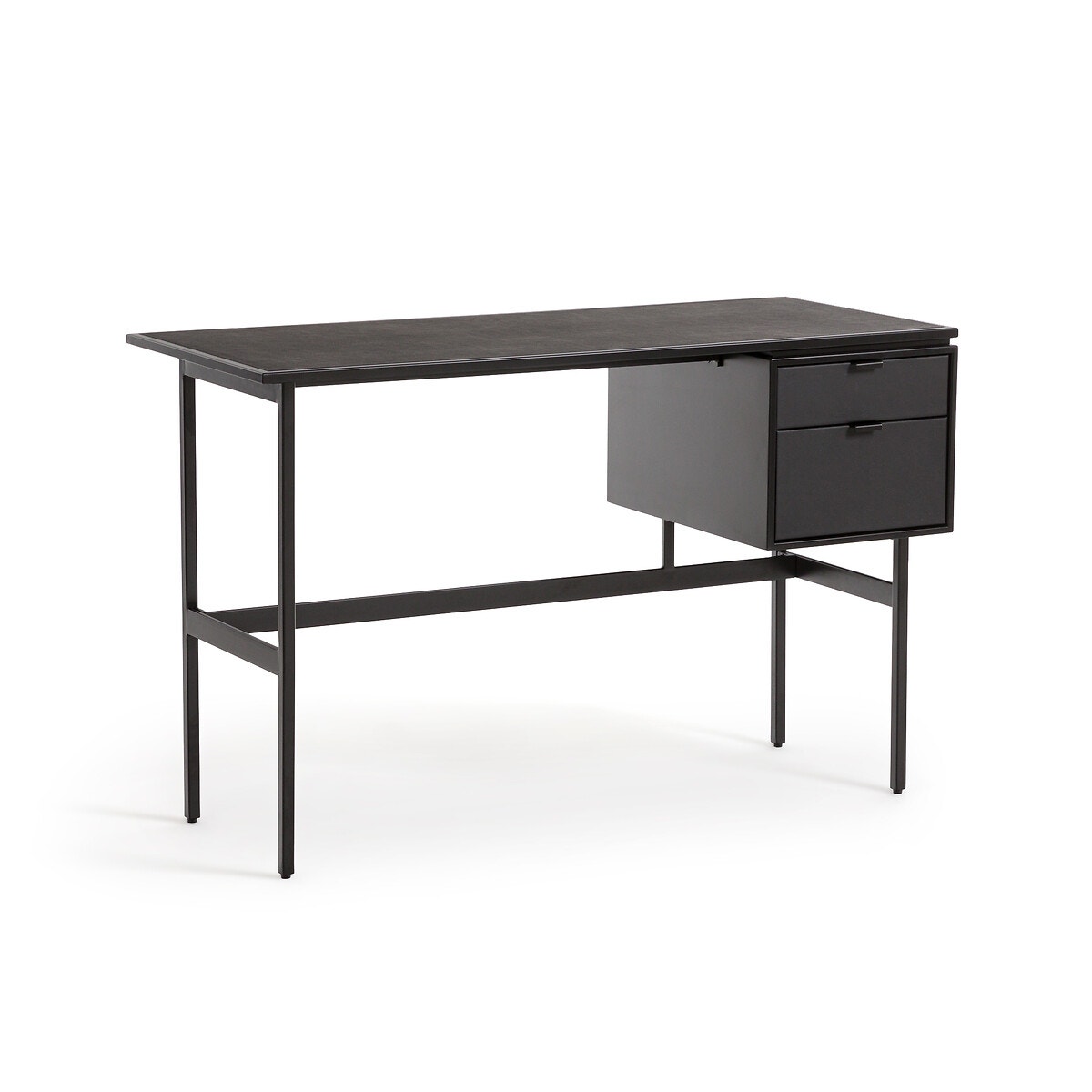 Bureau M Tal Acier Et Cuir R Alto Couleur Noir Am Pm La Redoute