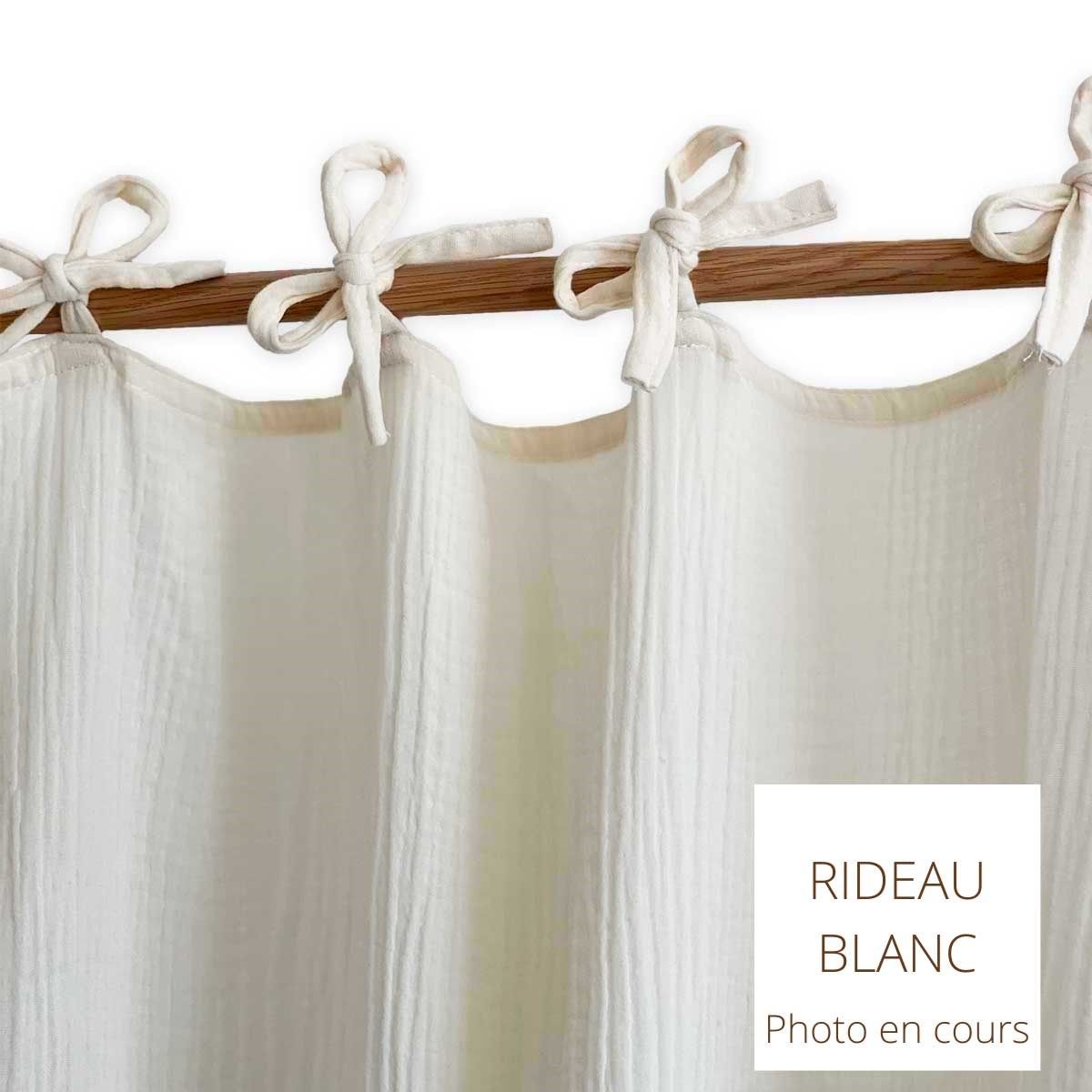 Rideau Nouettes En Double Gaze De Coton Blanc Cocoeko La Redoute