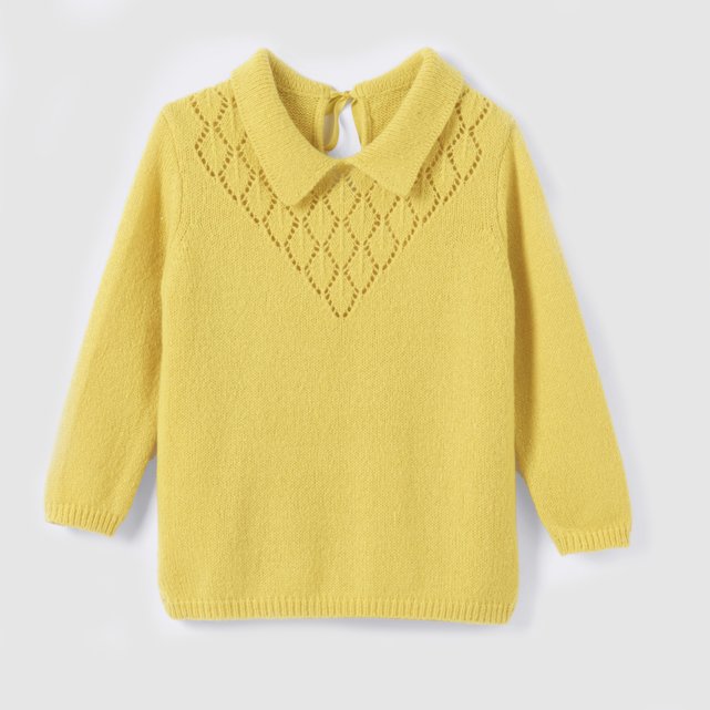 Image Openwork Jumper with Polo Collar MADEMOISELLE R