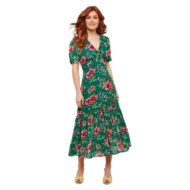 Robe Longue Col V Manches Courtes Imprim Floral Joe Browns La Redoute