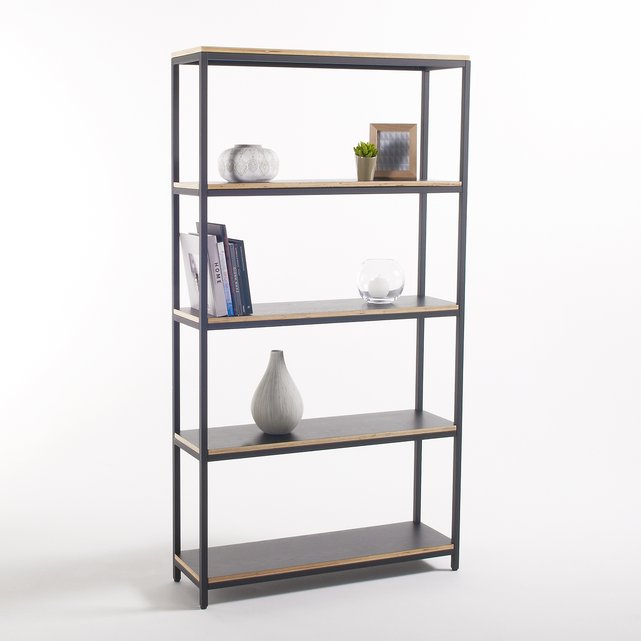 Talist Large 5-Shelf Unit in Metal and Wood Talist Large 5-Shelf Unit in Metal and Wood