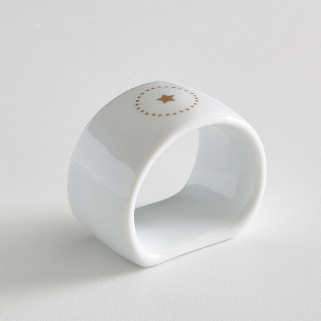 Set of 4 Kubler China Napkin Rings Set of 4 Kubler China Napkin Rings
