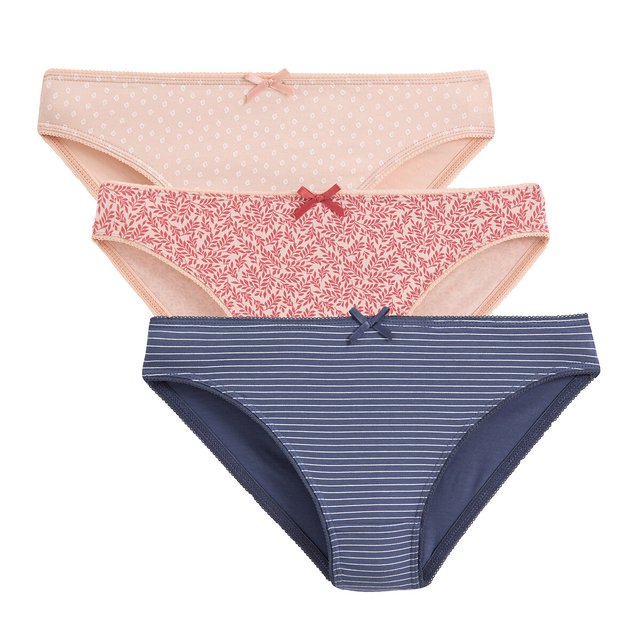 Lot De Slips En Coton Stretch Imprim S Imprim La Redoute Collections