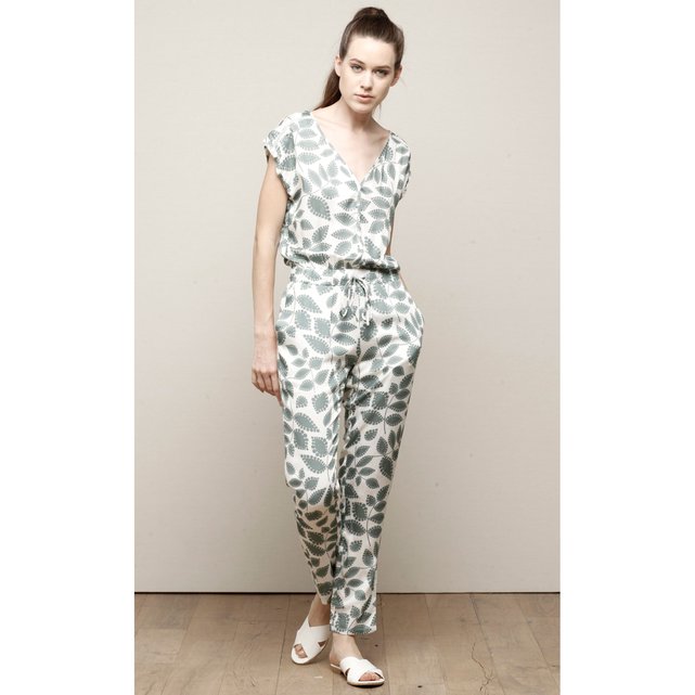 Printed Short-Sleeved Jumpsuit Printed Short-Sleeved Jumpsuit