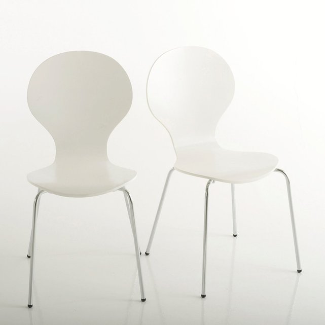 Set of 2 Janik Stackable Curved Chairs Set of 2 Janik Stackable Curved Chairs