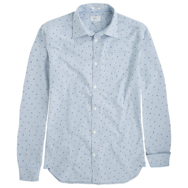 Darrick Slim Fit Printed Cotton Shirt at La Redoute Catalogue Darrick Slim Fit Printed Cotton Shirt.