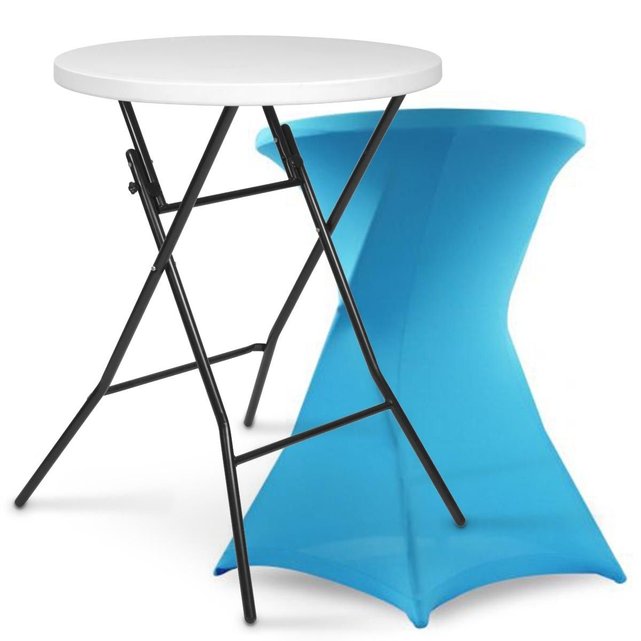 Table Haute Pliante Et Housse Bleue Mobeventpro La Redoute