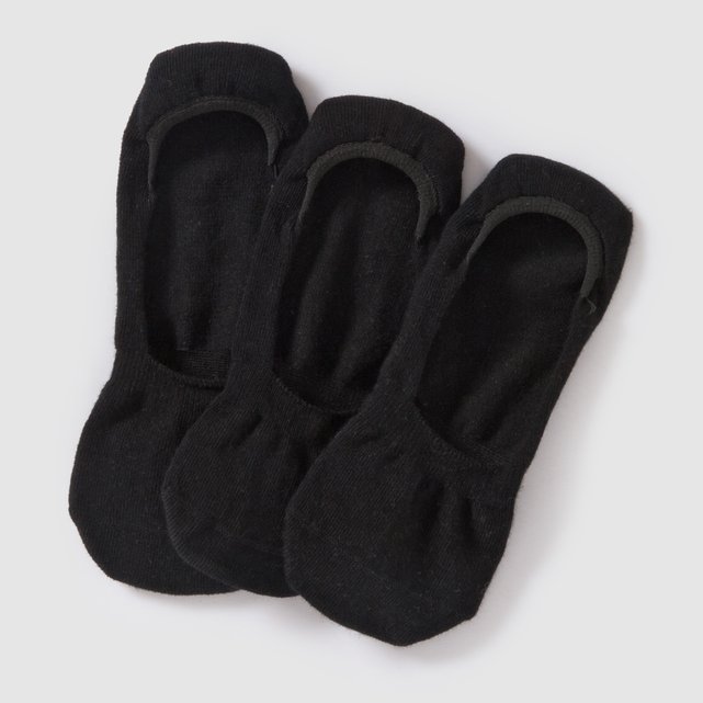 Pack of 3 Pairs of Invisible Ankle Socks Pack of 3 Pairs of Invisible Ankle Socks