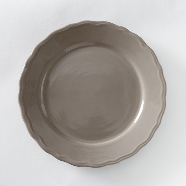 Set of 4 Ajila Scalloped Edge Dinner Plates Set of 4 Ajila Scalloped Edge Dinner Plates