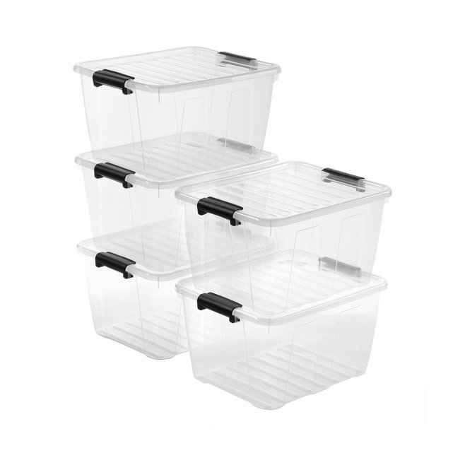 Lot De Bo Tes De Rangement L Plastique Transparent Transparent