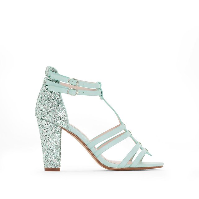 sandales talon paillettes