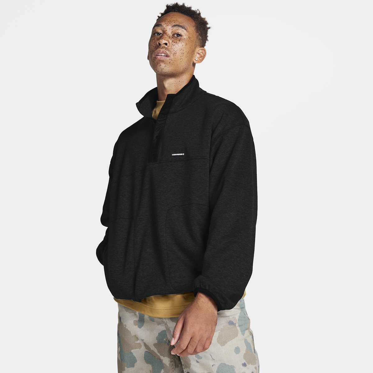 Track Top with Press-Stud Neck