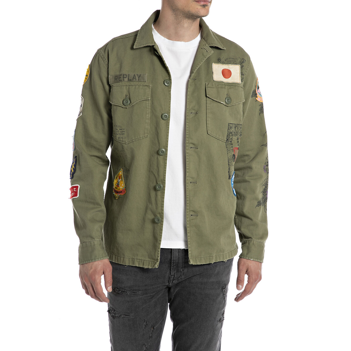 Cotton Military Badge Jacket