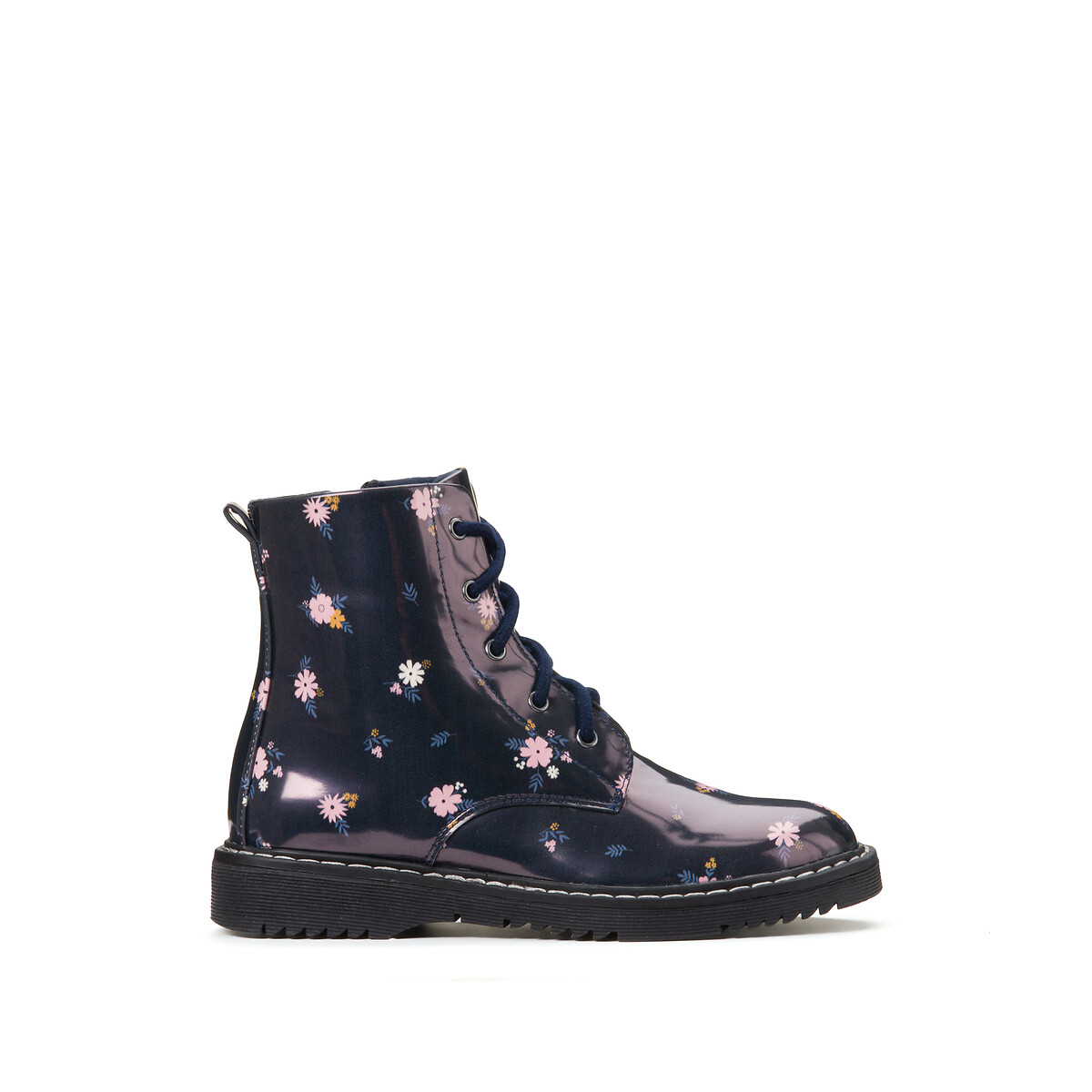 Kids High Ankle Boots in Floral Print