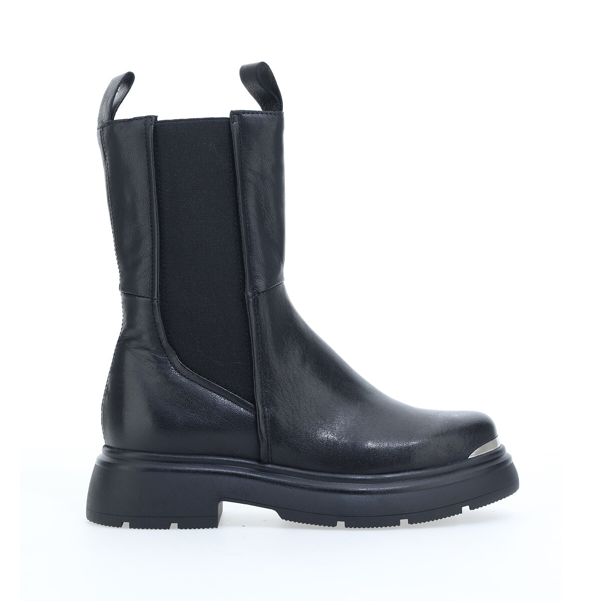 Leather High Chelsea Boots
