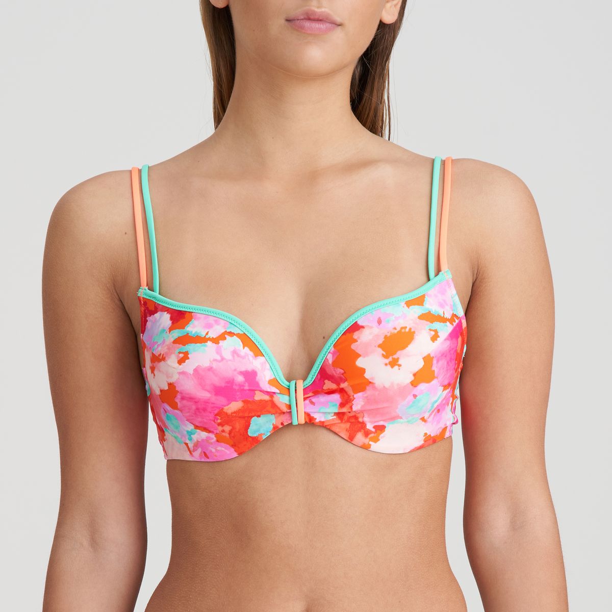 Haut De Bikini Rembourr Coeur Apollonis Orange Neon Sunset Marie Jo