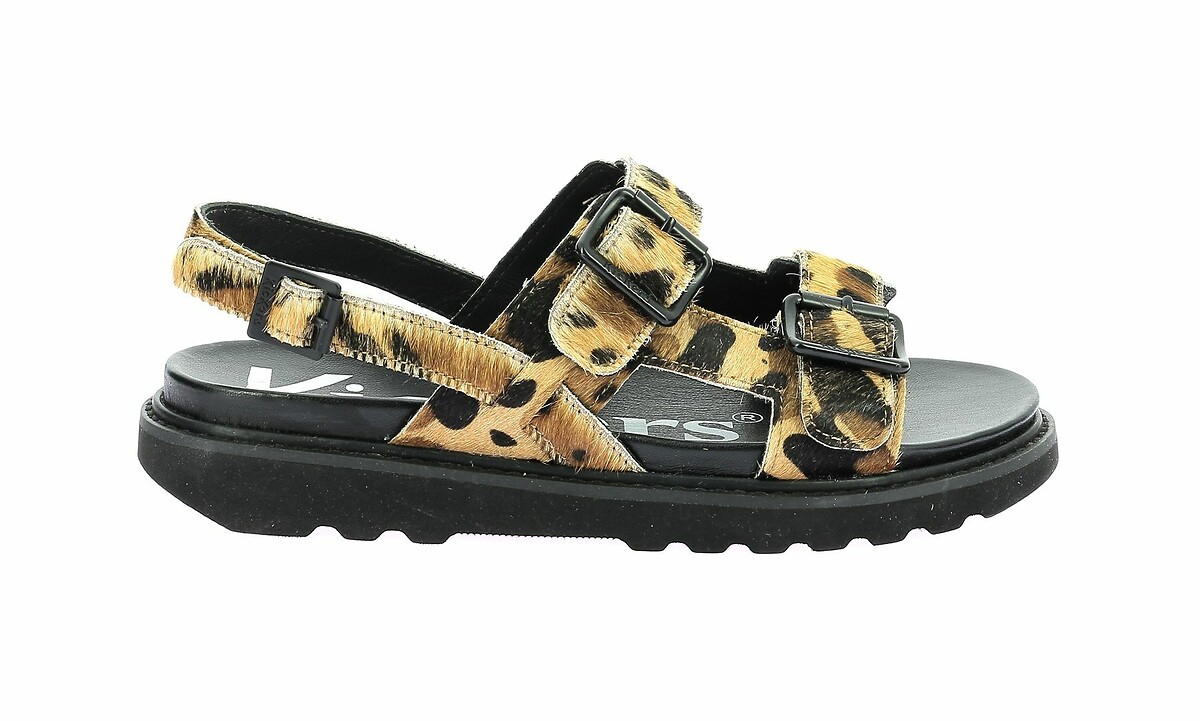 Sandalias De Piel Neosummer Hebillas Leopardo Kickers La Redoute